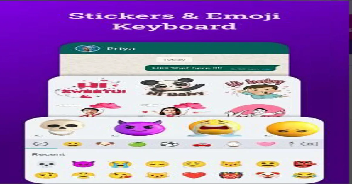 Smartphone screen showing stylish chat fonts and social icons for WhatsApp and Instagram