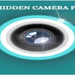Hidden Camera Detector APK user scanning a hotel room with smartphone — spy camera and infrared detection