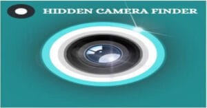 Hidden Camera Detector APK user scanning a hotel room with smartphone — spy camera and infrared detection